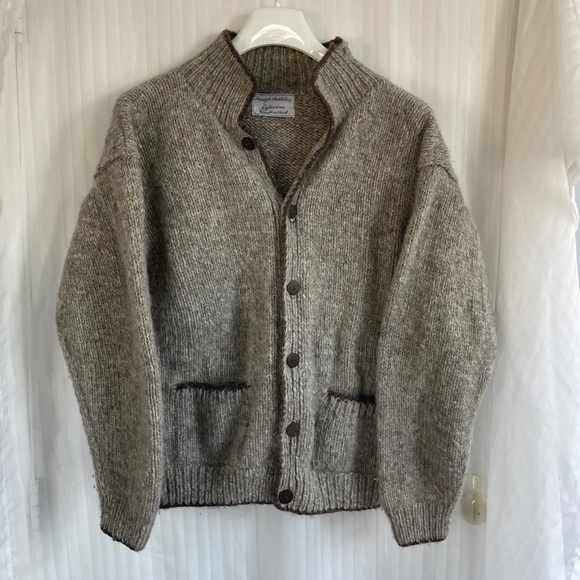 Joseph Anthony Chunky Hand Knitted Wool Cardigan, Men's Medium - Picture 1 of 10
